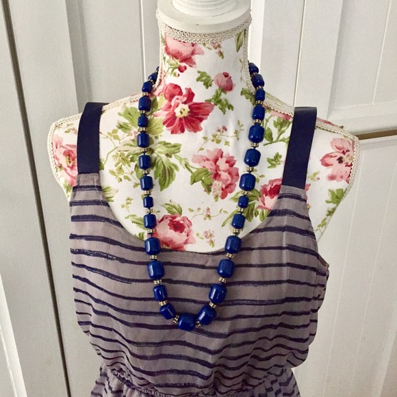 Grey and Navy Xhilaration Dress - Picture 4 of 8